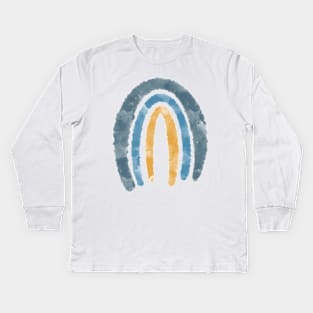 Orange and blue rainbow Kids Long Sleeve T-Shirt